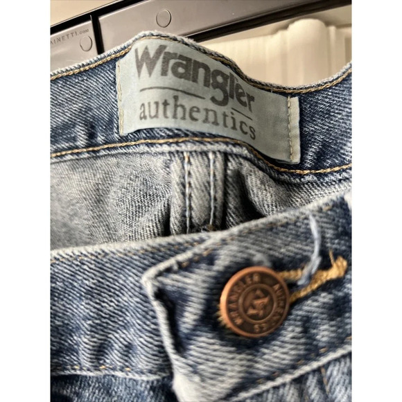 Wrangler Mens Denim Jeans Actual 46X32 Pockets Workwear Blue Casual - Picture 3 of 11